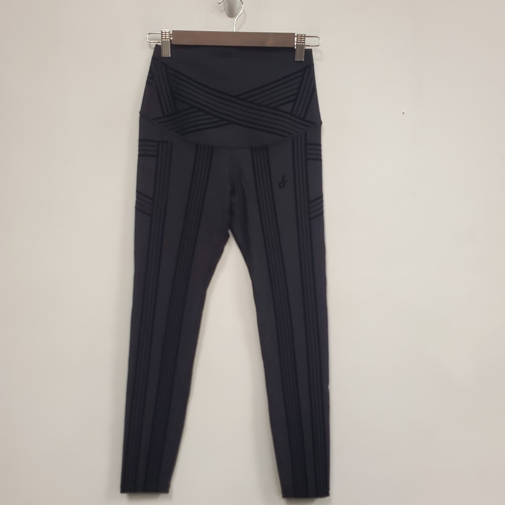Fanka Womens Bodysculpt Resistance Pull On Leggings Size L Black Skinny Leg